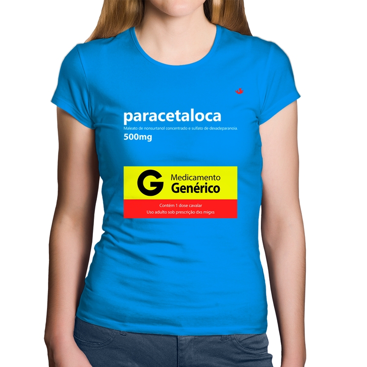 Baby Look Algodão Paracetaloca - Azul