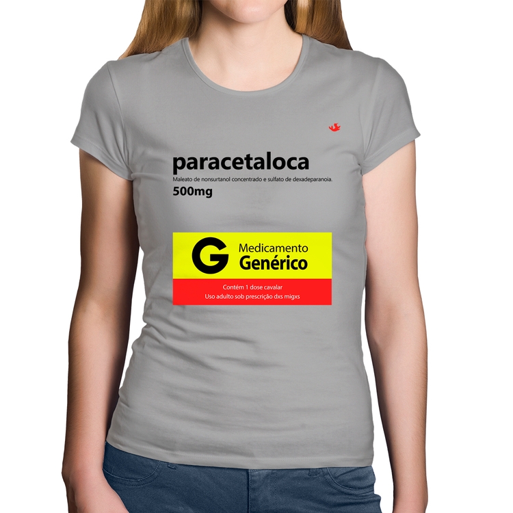 Baby Look Algodão Paracetaloca - Cinza