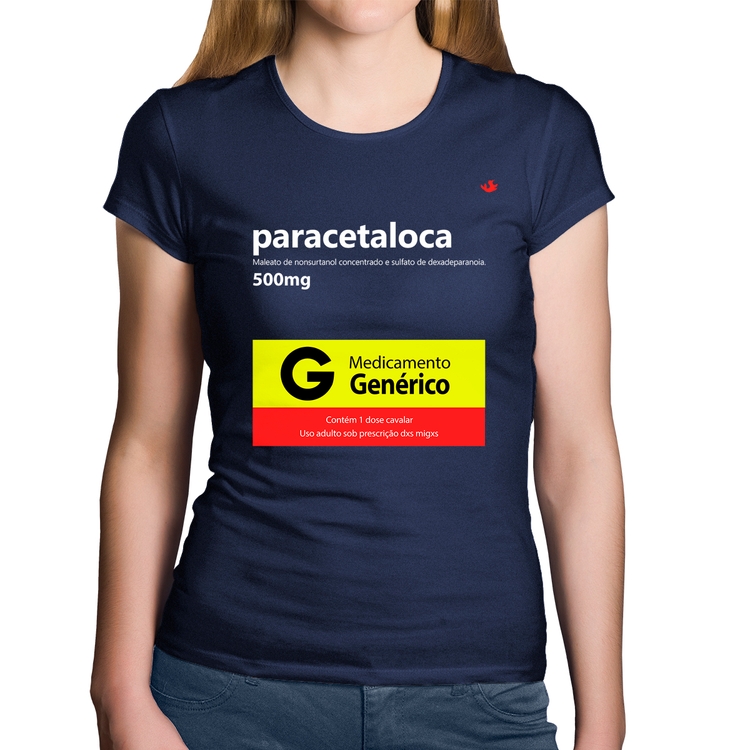 Baby Look Algodão Paracetaloca - Marinho