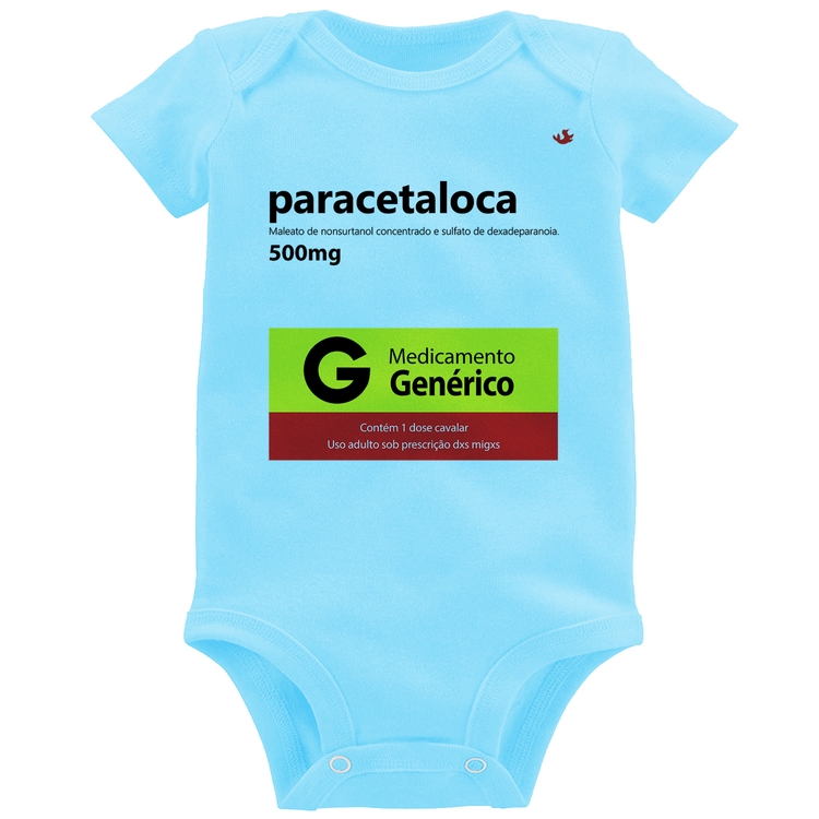 Body Bebê Paracetaloca - Azul Bebê