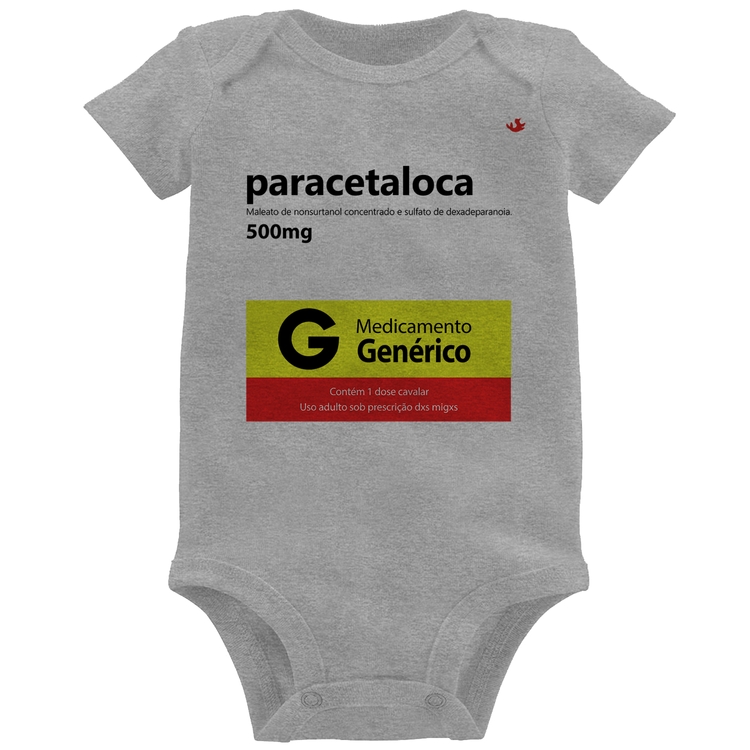 Body Bebê Paracetaloca - Cinza