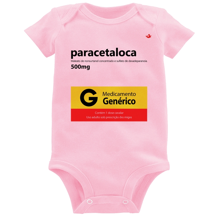 Body Bebê Paracetaloca - Rosa Bebê