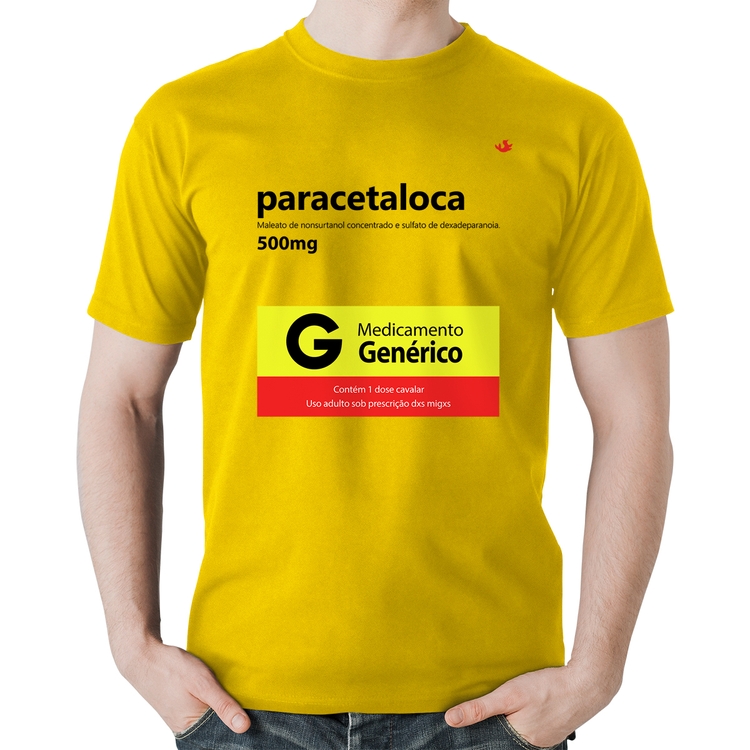 Camiseta Algodão Paracetaloca - Amarela