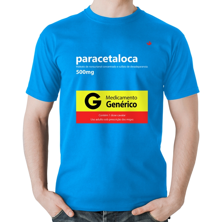 Camiseta Algodão Paracetaloca - Azul