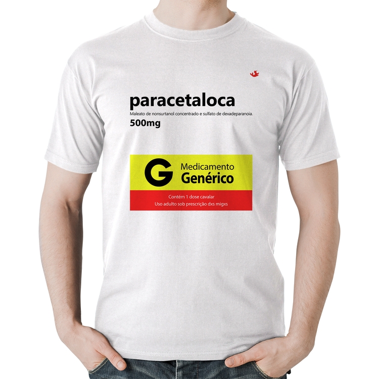Camiseta Algodão Paracetaloca - Branca