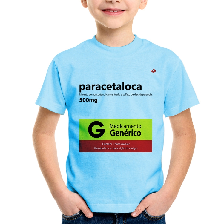 Camiseta Infantil Paracetaloca - Azul Bebê