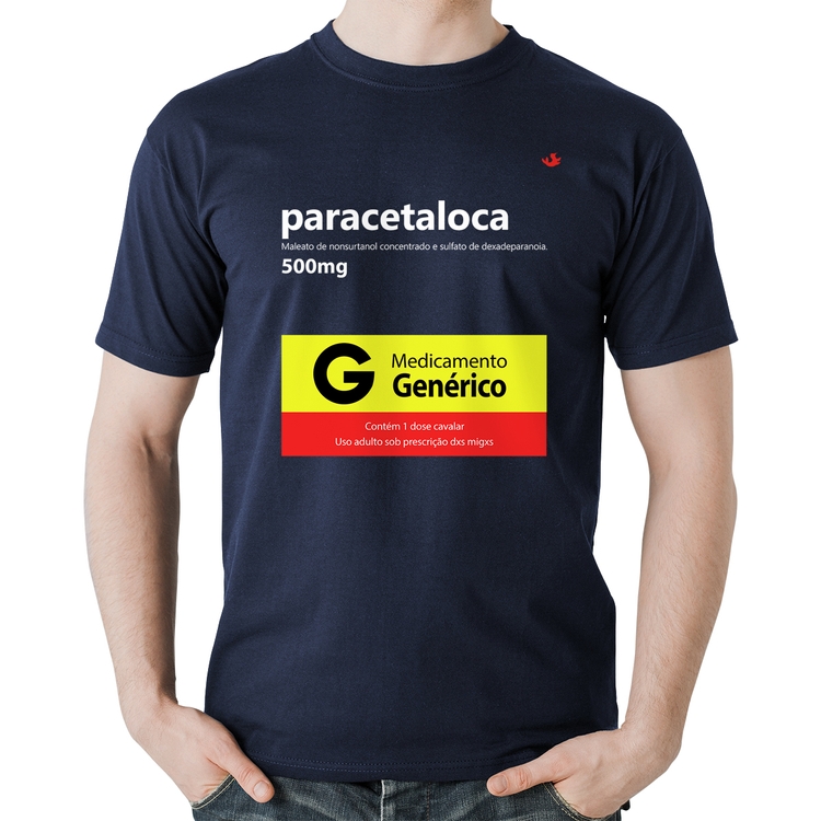 Camiseta Algodão Paracetaloca - Marinho