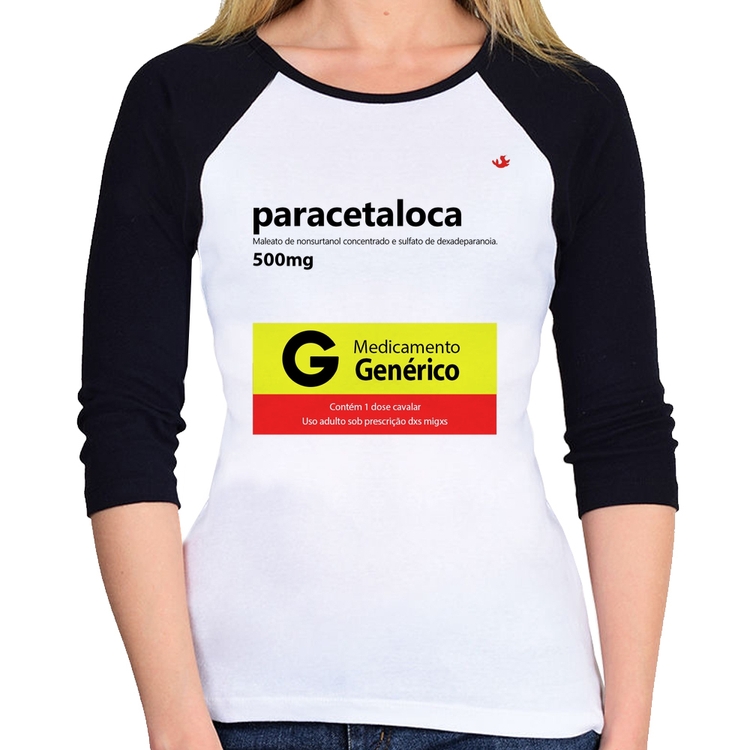 Baby Look Raglan Paracetaloca Manga 3/4