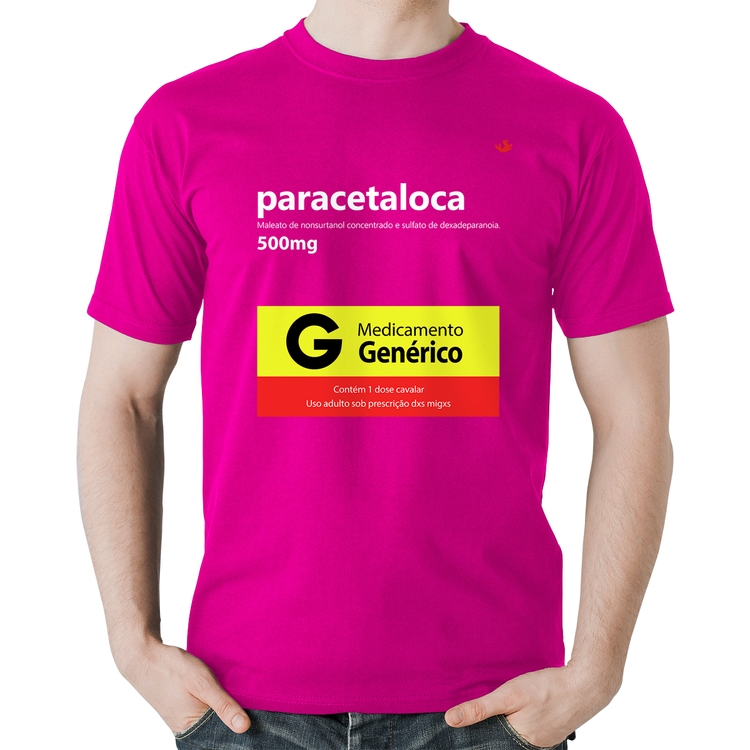Camiseta Algodão Paracetaloca - Rosa