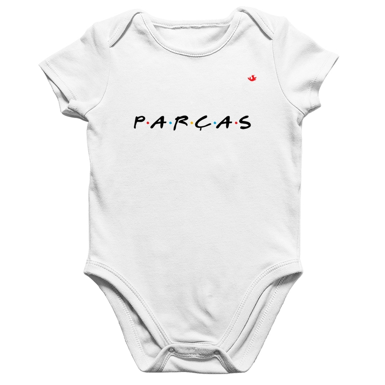 Body Bebê Algodão Parças - Branco