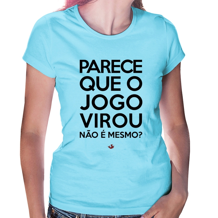 Baby Look Parece que o jogo virou, não é mesmo? - Azul Bebê