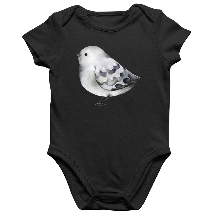 Body Bebê Algodão Pássaro Arte