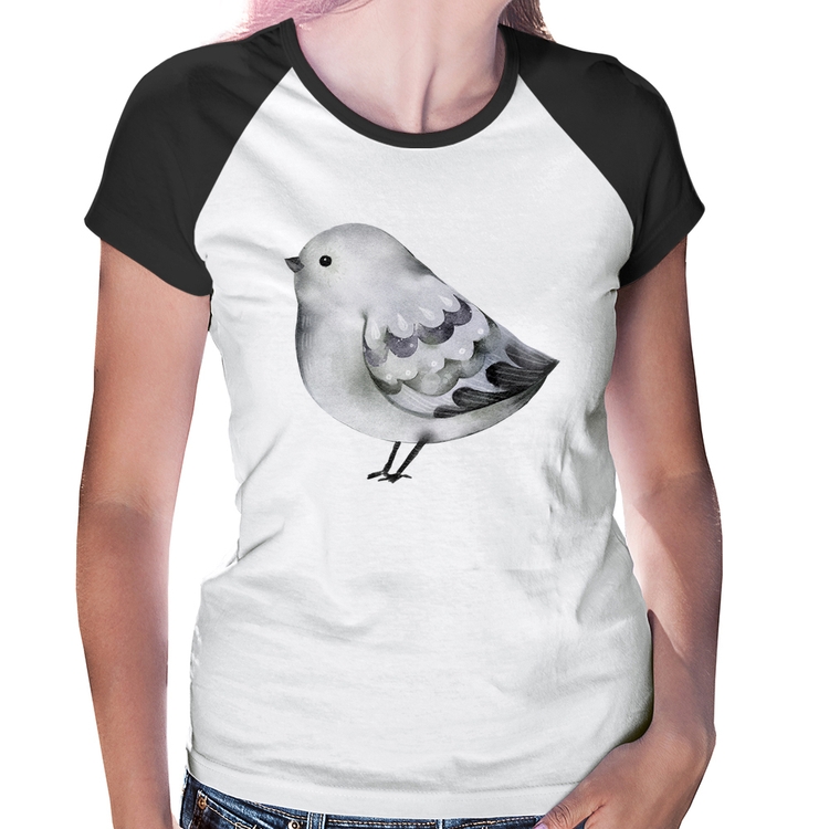 Baby Look Raglan Pássaro Arte