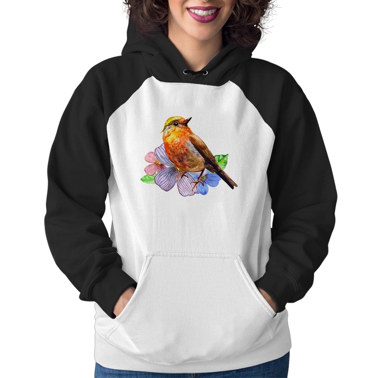 Moletom Feminino Pássaro e Flores