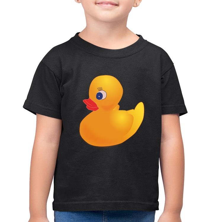 Camiseta Algodão Infantil Patinho de Borracha