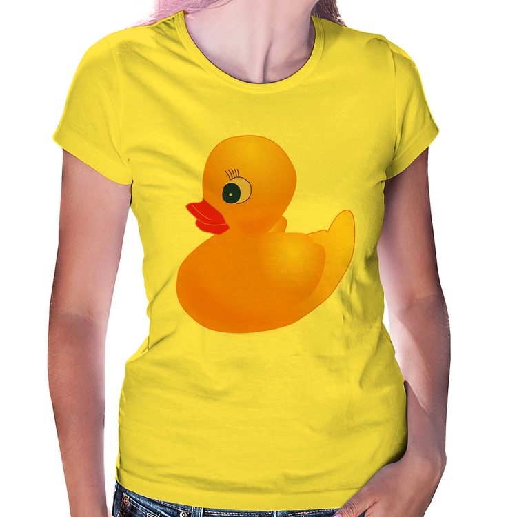 Baby Look Patinho de Borracha - Amarela