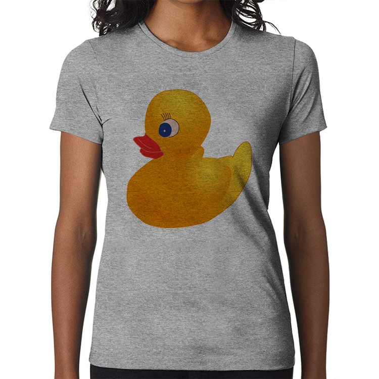 Baby Look Patinho de Borracha - Cinza