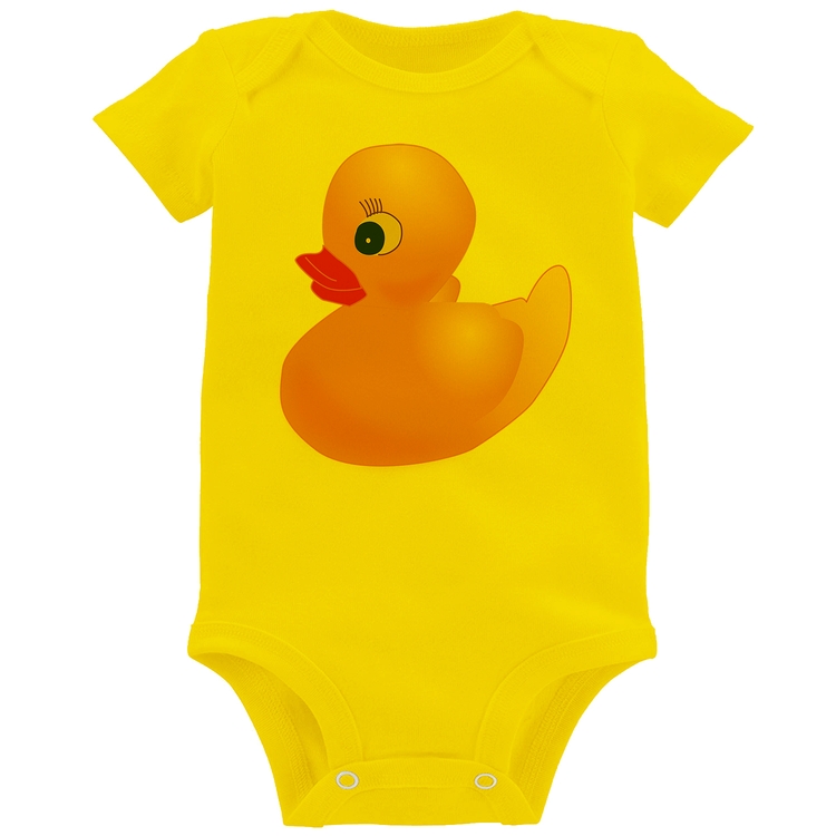 Body Bebê Patinho de Borracha - Amarelo