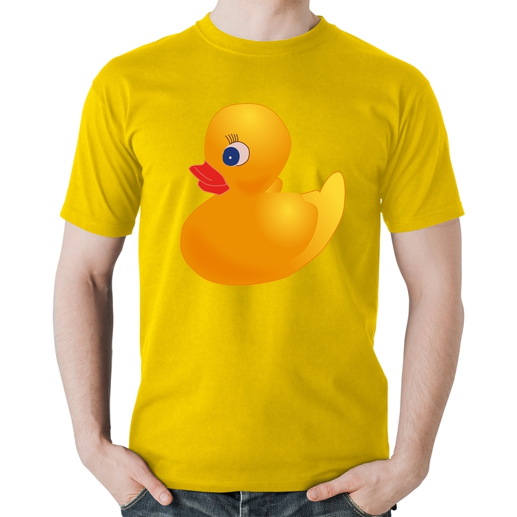 Camiseta Algodão Patinho de Borracha - Amarela
