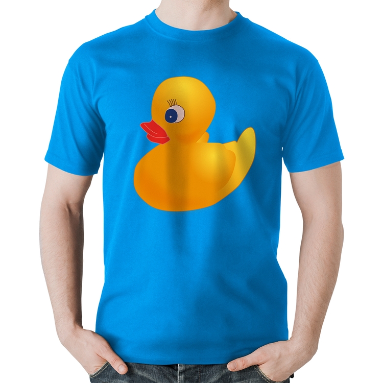 Camiseta Algodão Patinho de Borracha - Azul