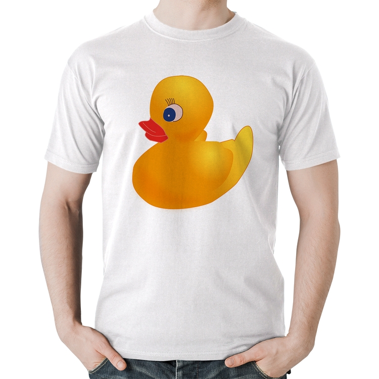 Camiseta Algodão Patinho de Borracha - Branca