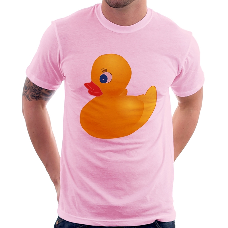 Camiseta Patinho de Borracha - Rosa Bebê