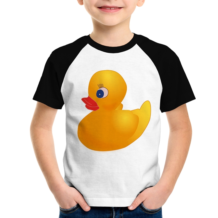 Camiseta Raglan Infantil Patinho de Borracha