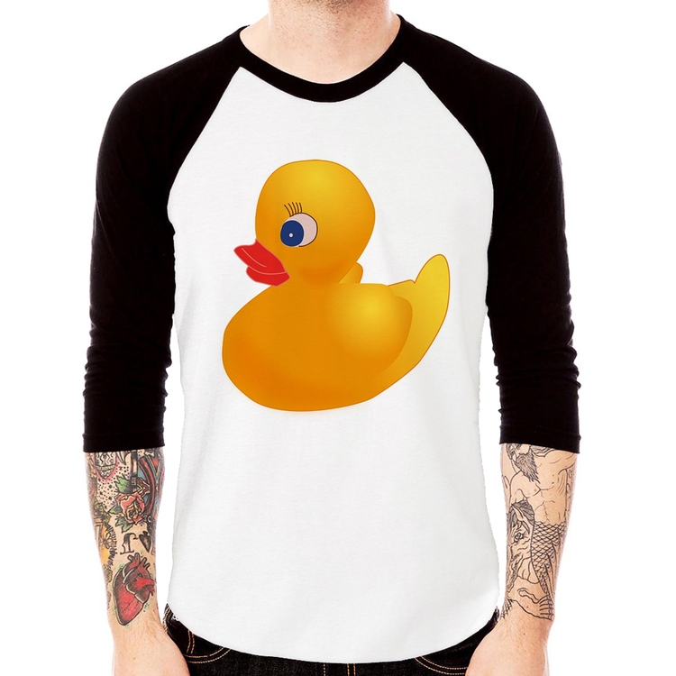 Camiseta Raglan Patinho de Borracha Manga 3/4