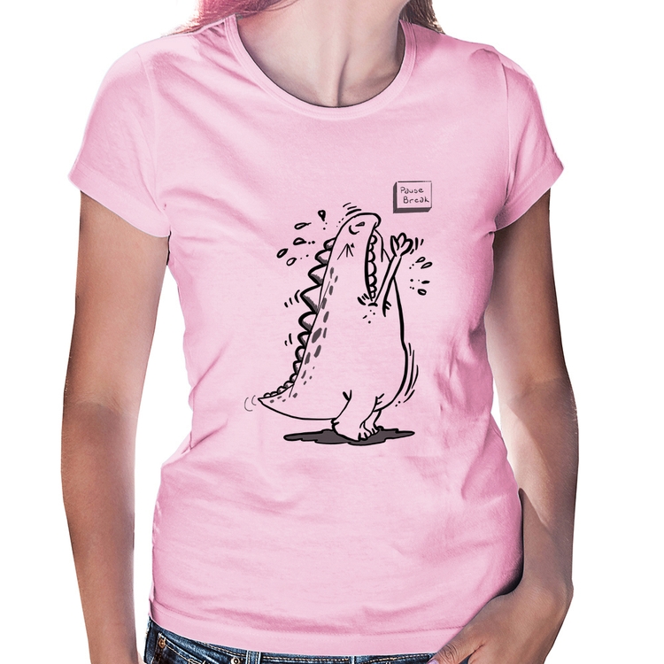 Baby Look Pause Break - Rosa Bebê