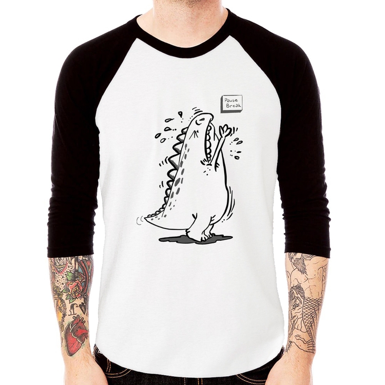 Camiseta Raglan Pause Break Manga 3/4