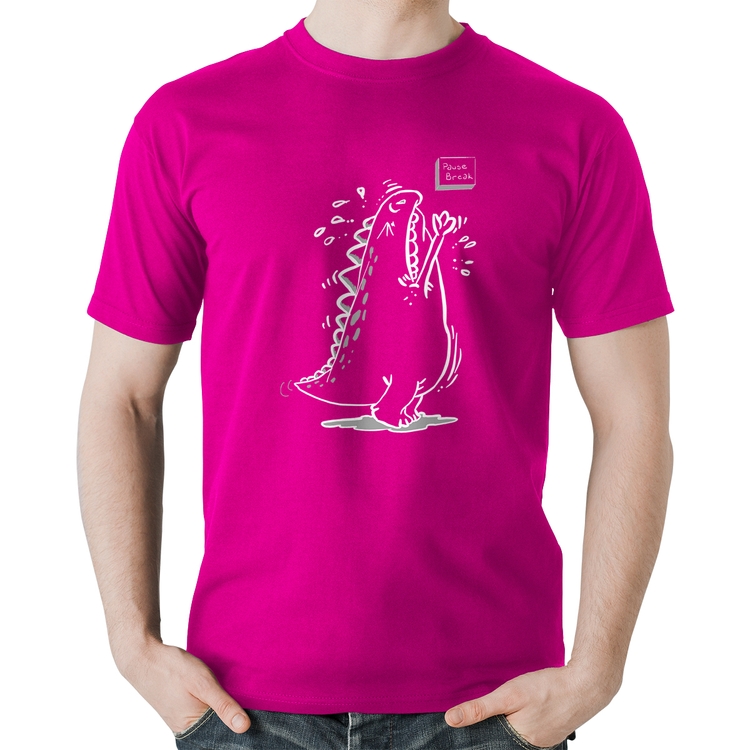 Camiseta Algodão Pause Break - Rosa