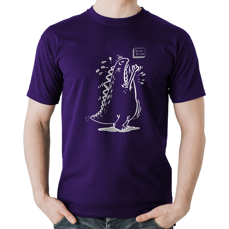 Camiseta Algodão Pause Break - Roxa
