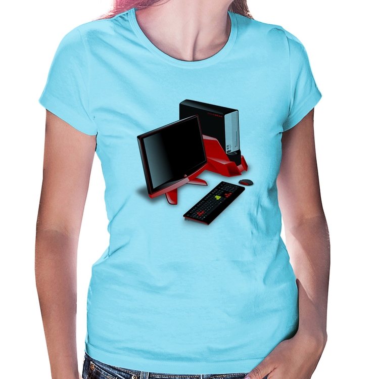 Baby Look PC Gamer - Azul Bebê