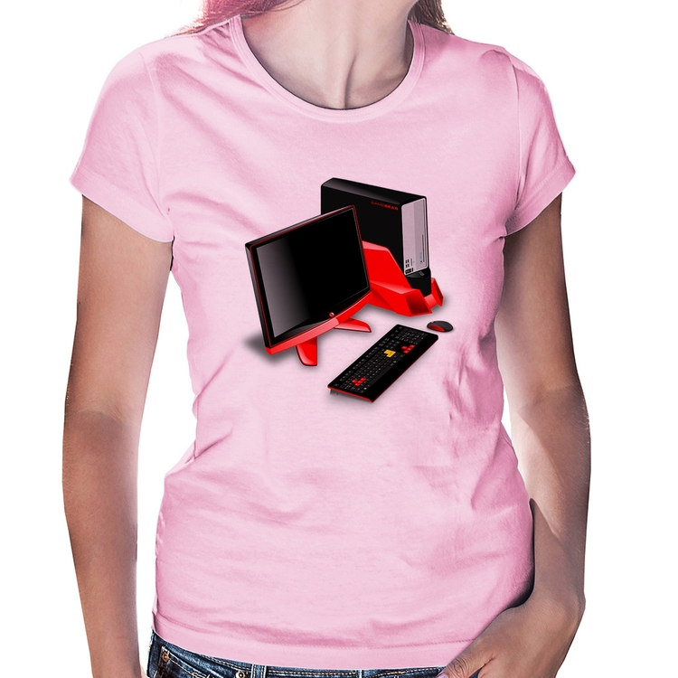 Baby Look PC Gamer - Rosa Bebê