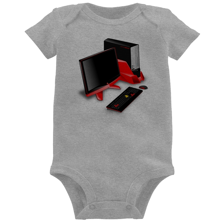 Body Bebê PC Gamer - Cinza
