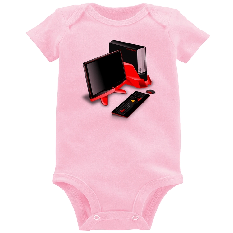 Body Bebê PC Gamer - Rosa Bebê
