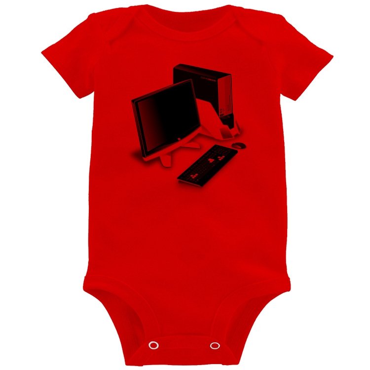 Body Bebê PC Gamer - Vermelho