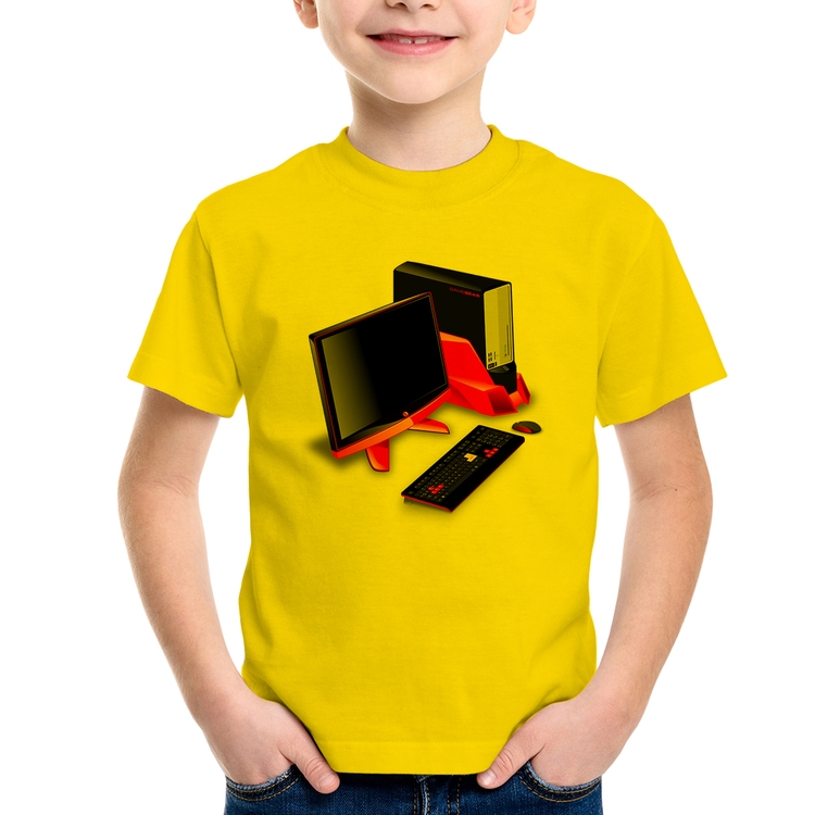 Camiseta Infantil PC Gamer - Amarela
