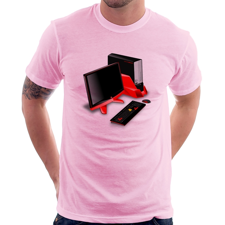 Camiseta PC Gamer - Rosa Bebê