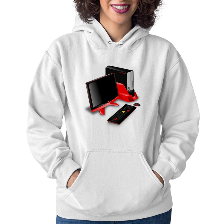 Moletom Feminino PC Gamer - Branco