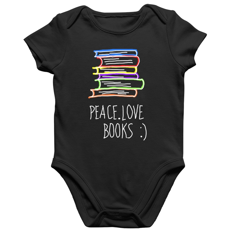 Body Bebê Algodão Peace Love Books