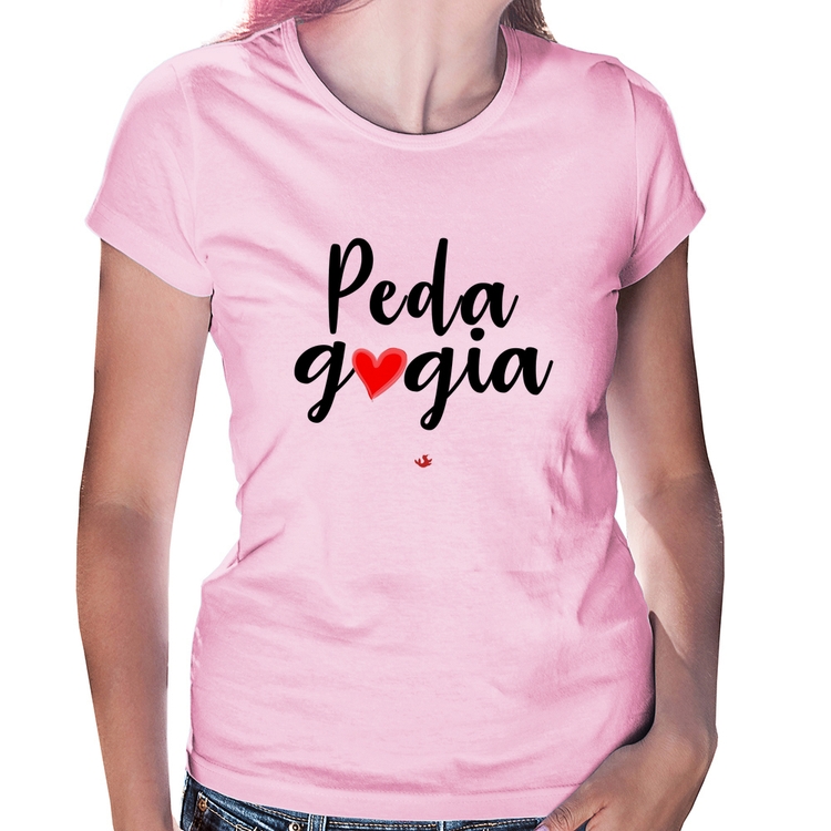 Baby Look Pedagogia por amor - Rosa Bebê