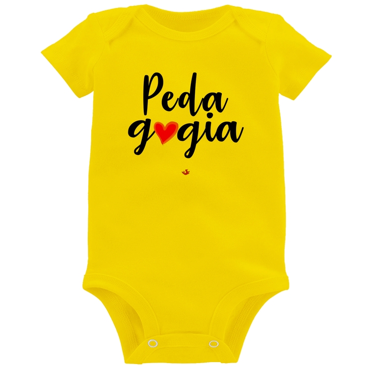 Body Bebê Pedagogia por amor - Amarelo