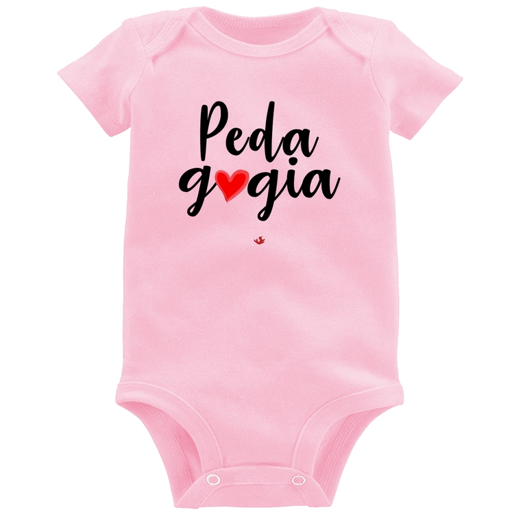 Body Bebê Pedagogia por amor - Rosa Bebê