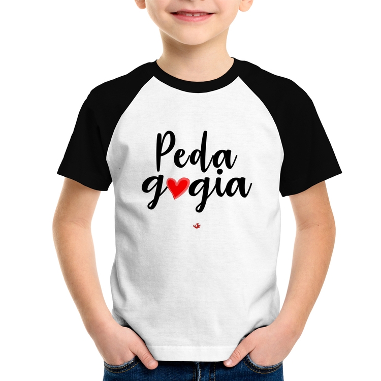 Camiseta Raglan Infantil Pedagogia por amor