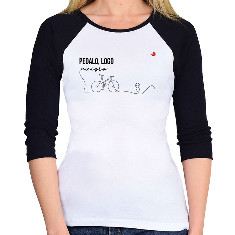 Baby Look Raglan Pedalo, logo existo Manga 3/4