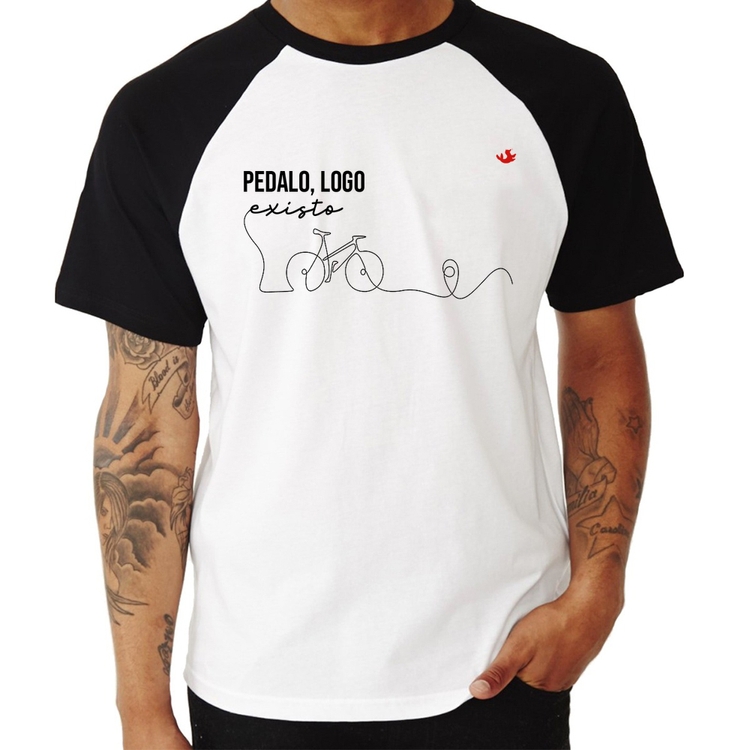Camiseta Raglan Pedalo, logo existo