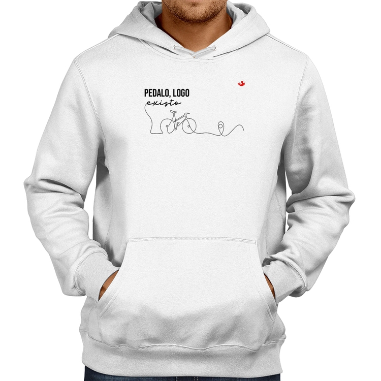 Moletom Pedalo, logo existo - Branco