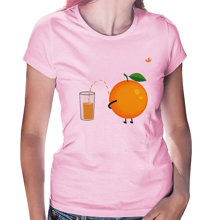 Baby Look Peeing Orange - Rosa Bebê