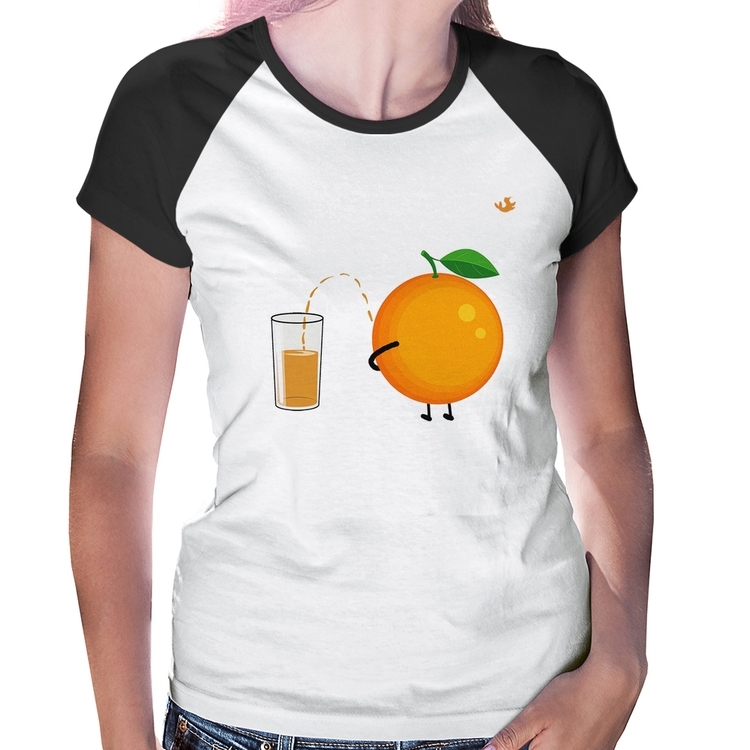 Baby Look Raglan Peeing Orange